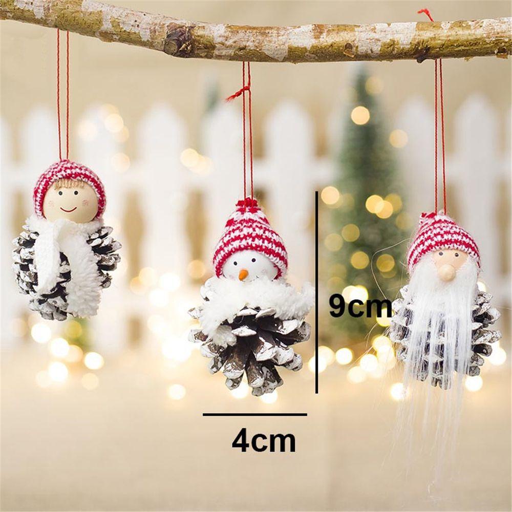 LONTIME Bộ 3 Búp Bê Đáng Yêu Trang Trí Cây Thông Giáng Sinh
