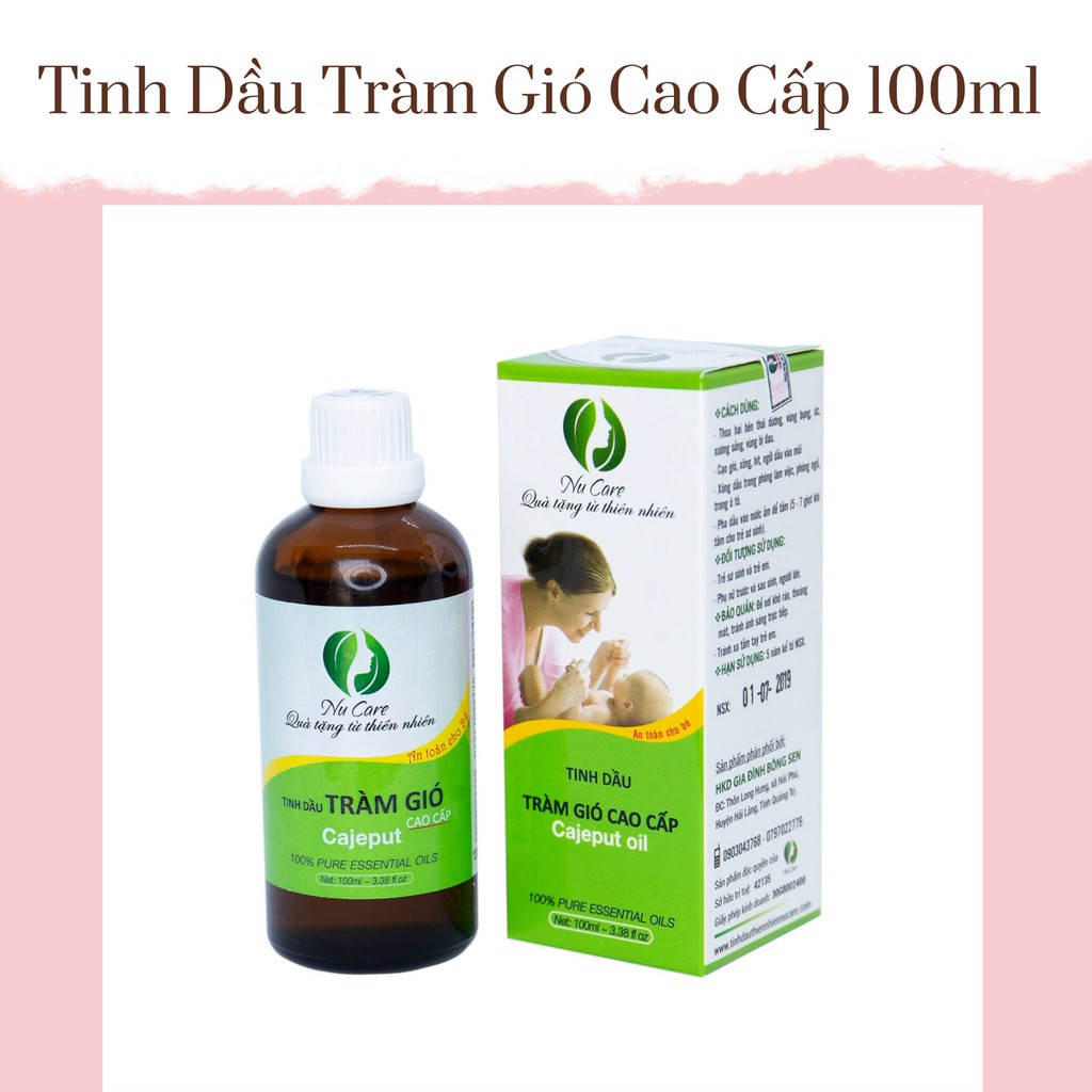 Tinh Dầu Tràm Gió Cao Cấp NuCare An Toàn Cho Bé Thơ Giảm Ho, Nghẹt Mũi, Làm Dịu Vết Muỗi Đốt