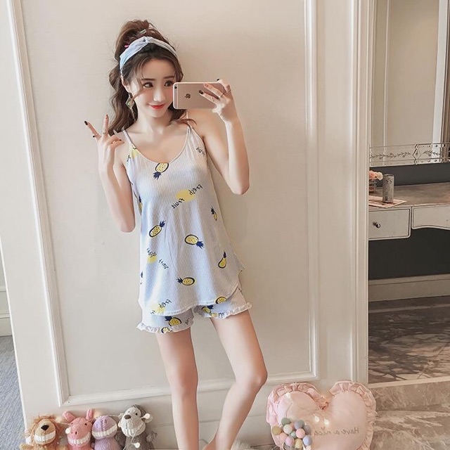 Set thun 2 dây có lót ngực . Túi Zip cao cấp