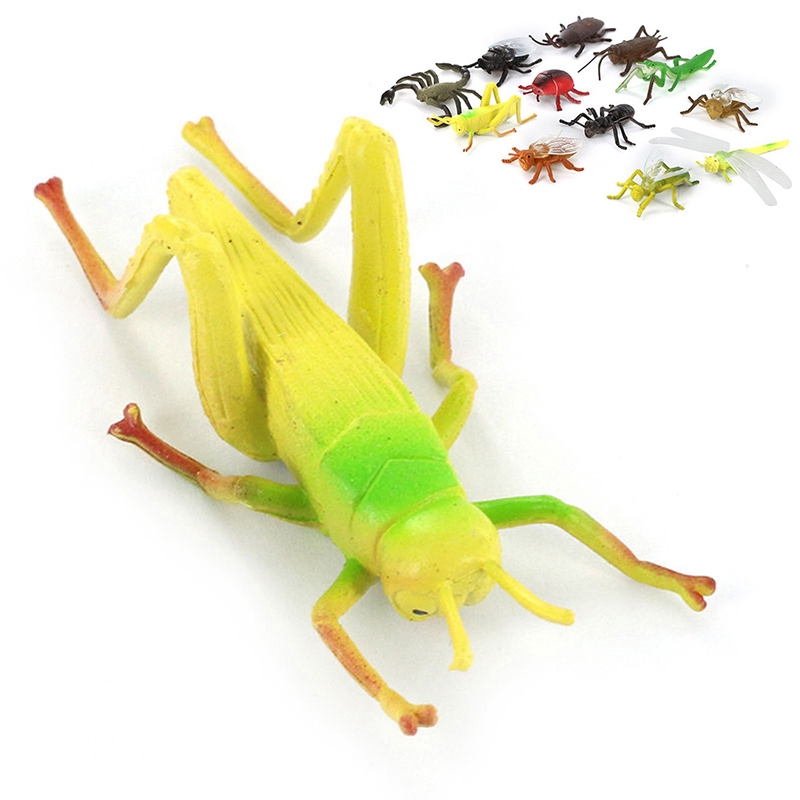 2018 12x Plastic Insect Model Figure Kids Toys Bug Mantis Scorpion Ant Bee Set