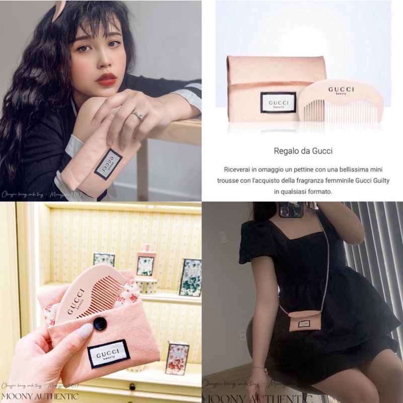 Set lược Gucci Bloom màu hồng siêu xinh