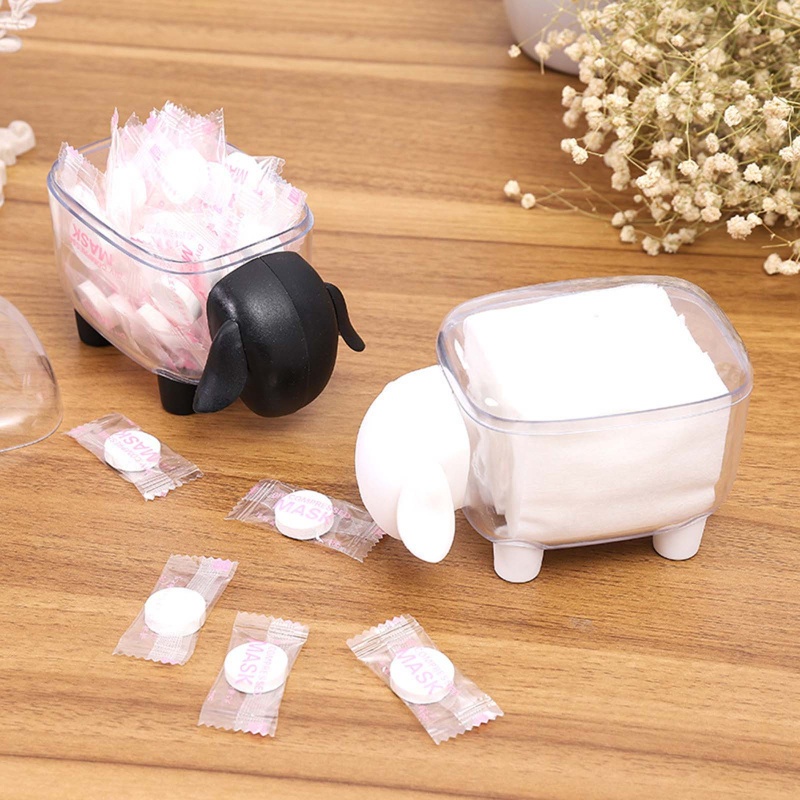 Hộp Đựng Tăm Bông / Tăm Xỉa Răng Hình Cừu Hoạt Hình 3D Để Bàn Trang Trí YKDJP5