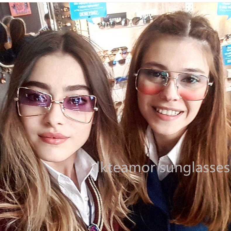 Kính mát kích thước lớn gọng kim loại phong cách sang trọng cho nam và nữ