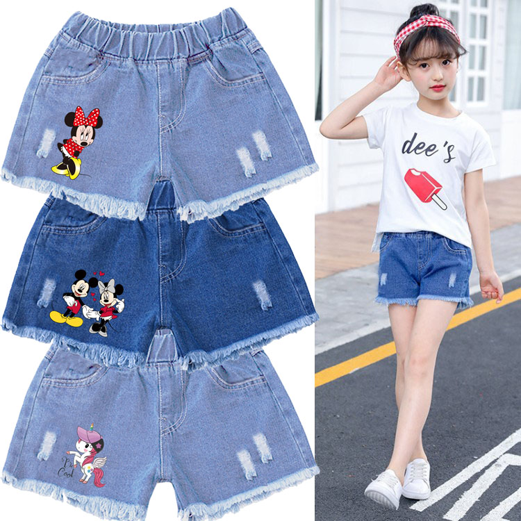 Quần Short Jean Thời Trang Hàn Quốc 2021 Cho Bé Gái