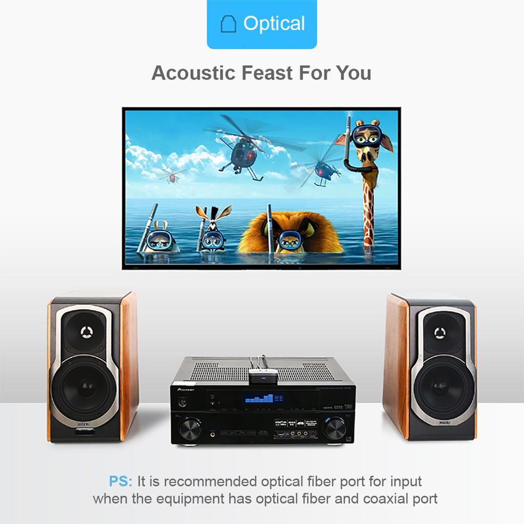 Bộ Thu Bluetooth 5.0 aptX Cổng Quang SPDIF Optical + Coaxial Cao Cấp UGREEN 40855 - Hàng Chính Hãng