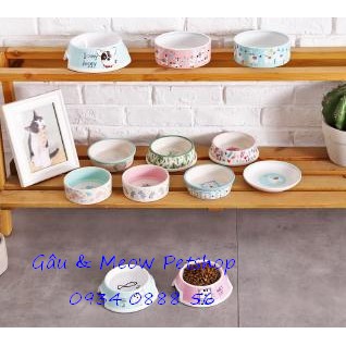 Chén Bát ăn Elite bằng sứ cho thú cưng chó mèo thỏ cute