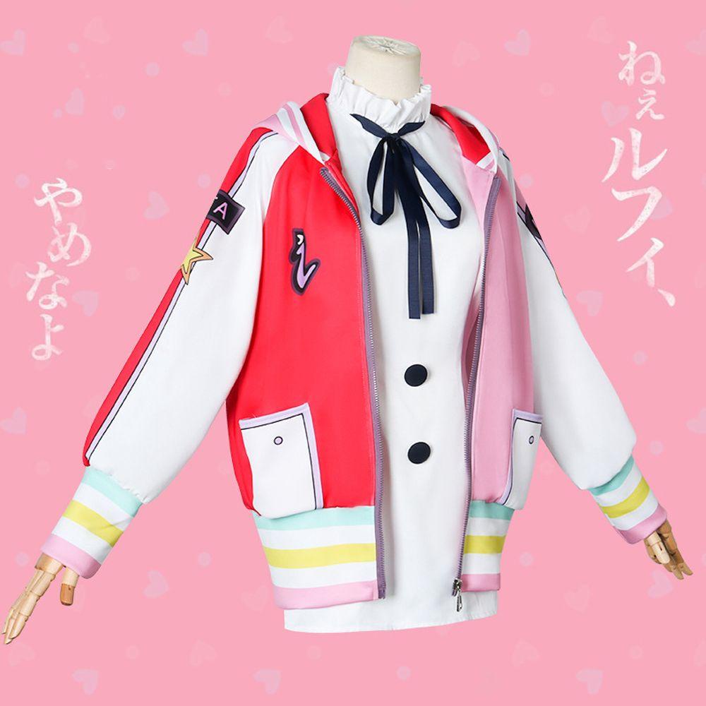 Sweetjohn Áo Khoác cosplay Nhân Vật Hoạt Hình Nhật Bản Dáng Dài Màu Đỏ uta show