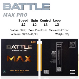 Vợt Bóng Bàn Chuyên Nghiệp 729 Battle 2 Battle Max Pro Bằng Cao Su Có Thể Xoay Và Điều Khiển Tốt