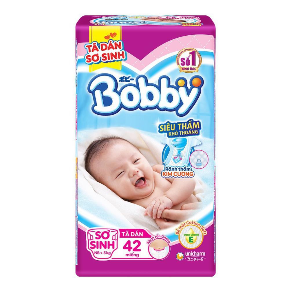 Tã dán Bobby NewBorn Size XS 42 miếng (Dưới 5Kg)