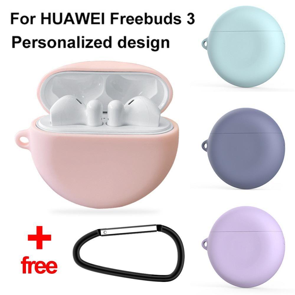 JONYE Vỏ Silicone Mềm Bảo Vệ Hộp Sạc Tai Nghe Không Dây Huawei Freebuds 3