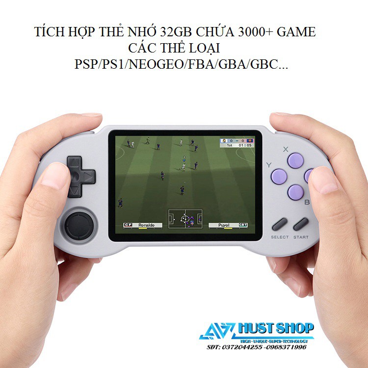 Máy Chơi Game Pocket GO S30 Hỗ Trợ 10+ Dòng Game PSP/PS1/NEOGEO... Tích Hợp Sẵn 3000+ Games