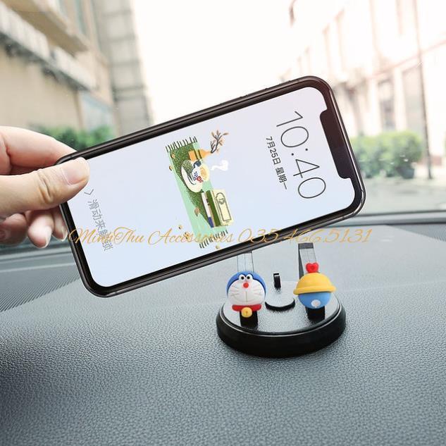 Giá đỡ điện thoại trên ô tô gắn taplo icon đính đá dễ thương