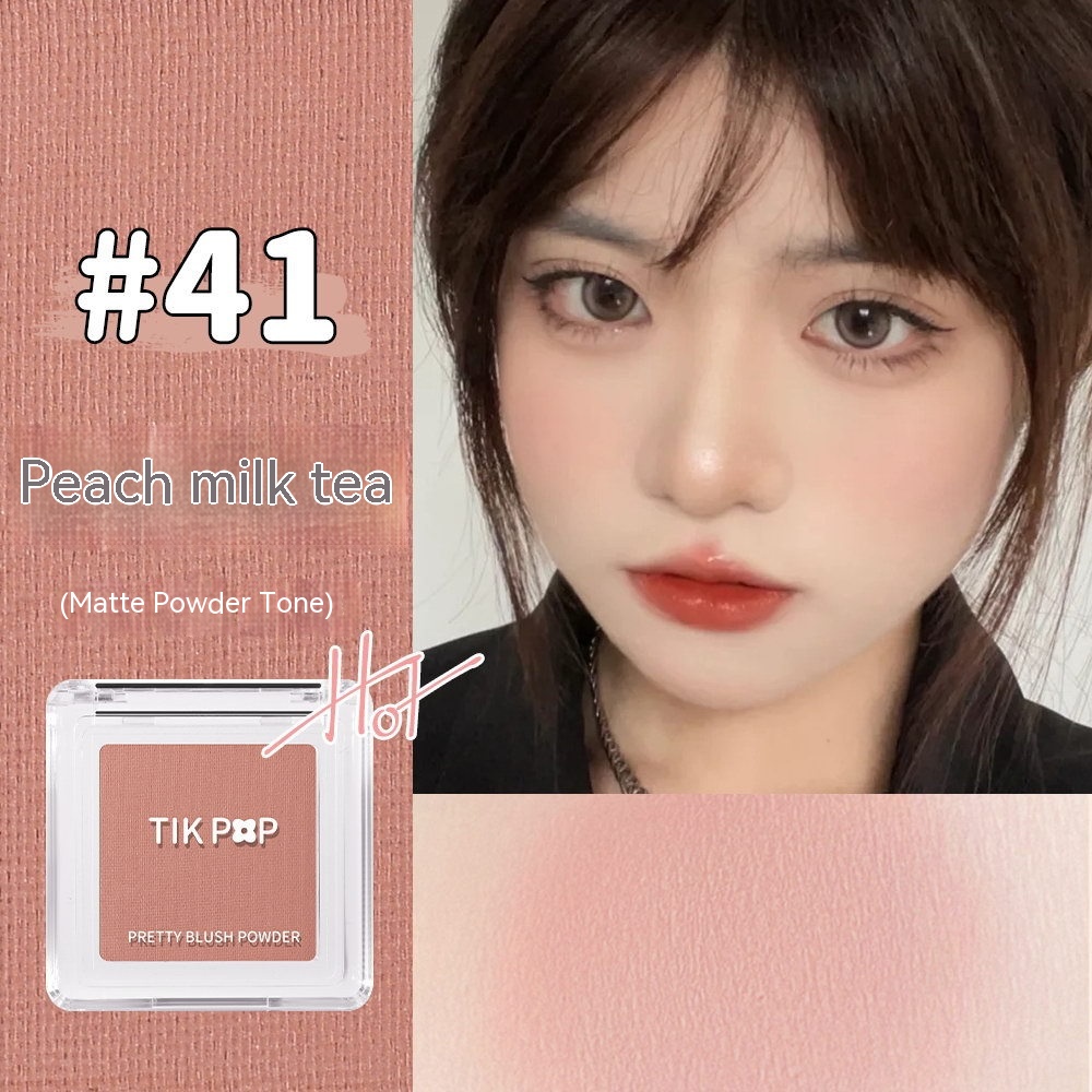 Phấn Má Hồng TIKPOP Màu Tím Lì Tự Nhiên Trang Điểm Sống Động