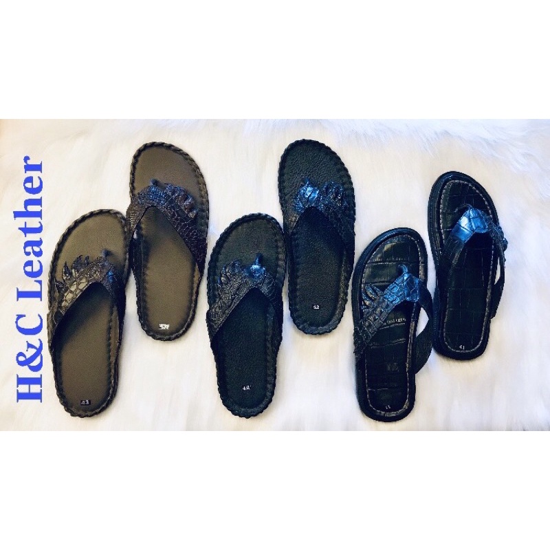 Dép kẹp da cá sấu thật 100%