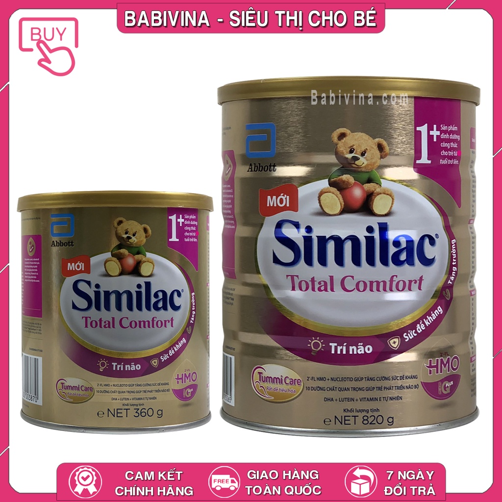 [LẺ GIÁ SỈ] Sữa Similac Total Comfort Số 1+ 360g - 820g | Mua Similac Total Chính Hãng Abbott, Giá Rẻ Nhất Tại Babivina