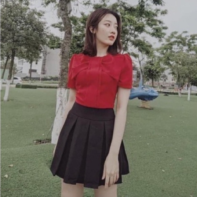 {SALE SOCK}Chân váy xếp ly dáng ngắn có quần trong siêu Hot