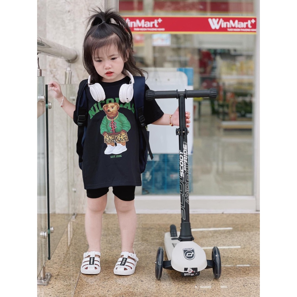 Áo thun trẻ em, áo phông gia đình SAMY KIDS áo cho bé trai, bé gái tay lỡ unisex Nikolas