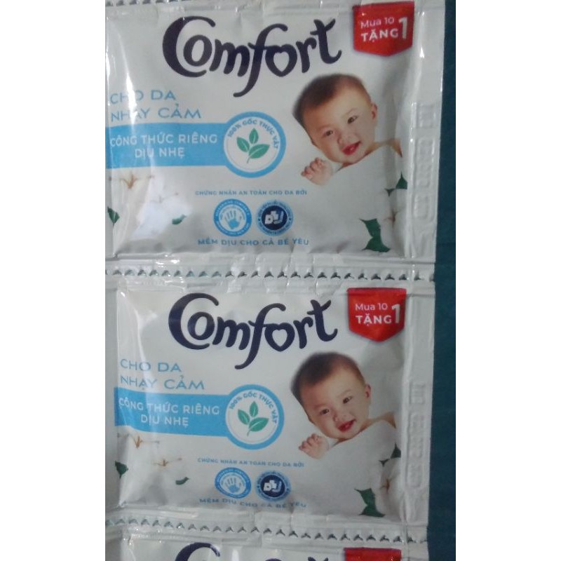 Dây 11 gói nước xả vải Comfort cho da nhạy cảm