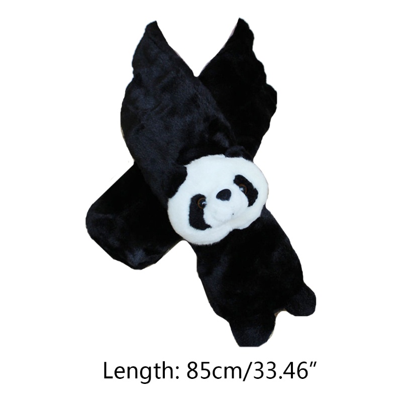 Khăn choàng cổ bằng vải lông dày dặn hình gấu trúc hoạt hình dễ thương cho nữ | BigBuy360 - bigbuy360.vn