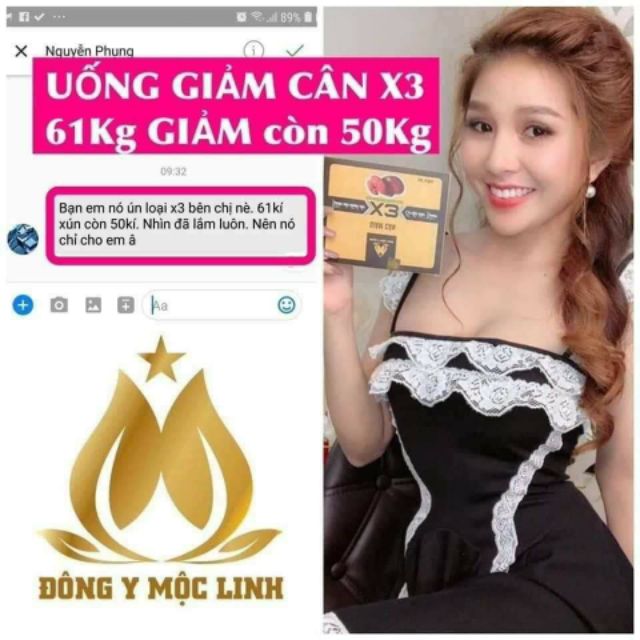 Giảm Cân Slim x3 Đông Y Mộc Linh Tặng 1 hộp detox tan mỡ ban đêm trị giá 200k (Freeship liên hệ shop) | BigBuy360 - bigbuy360.vn