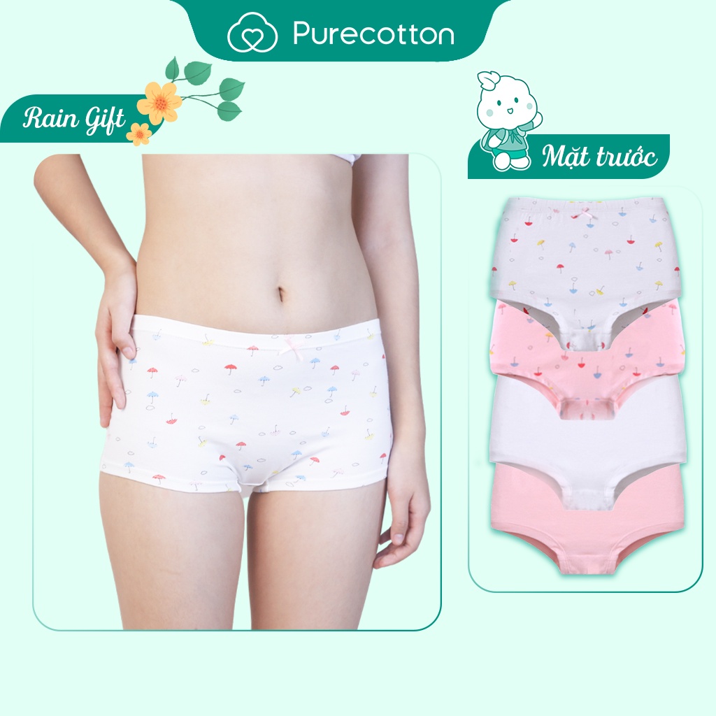 Combo 4 quần váy dáng đùi Purecotton cho bé gái chất liệu cotton cao cấp PC036