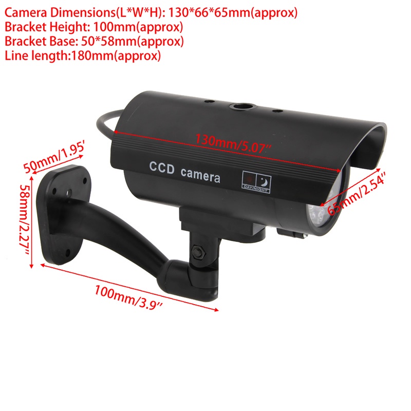 Camera Giám Sát Giả 1 Đèn LED Cảnh Báo An Ninh Trong Nhà / Ngoài Trời