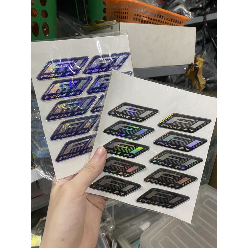 (Decal - Tem Xe) Tem Chữ FI PGM-FI Tem Nổi Nhựa Mềm Dán Siêu Bền (hàng đẹp dày )