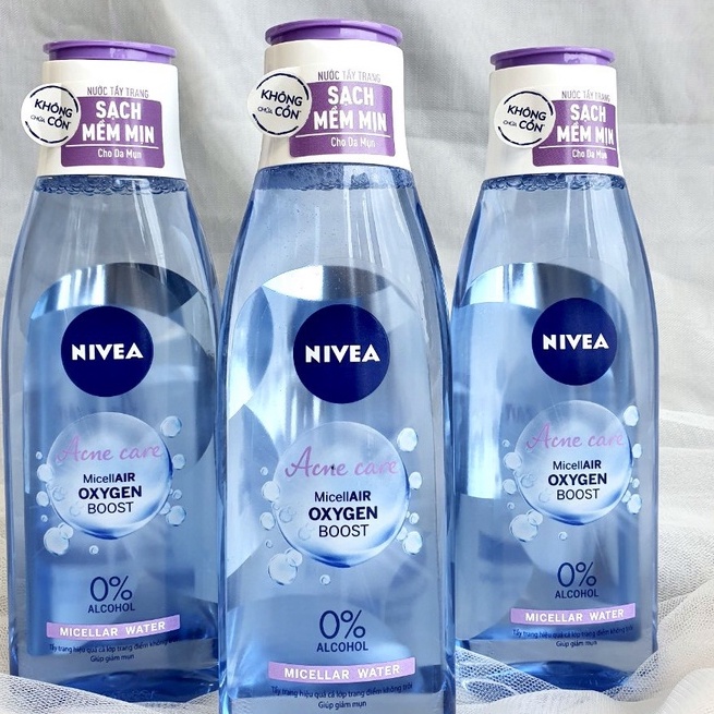 Nước tẩy trang NIVEA Acne Care Micellar Water 200ml ngừa mụn,làm sạch,trắng da