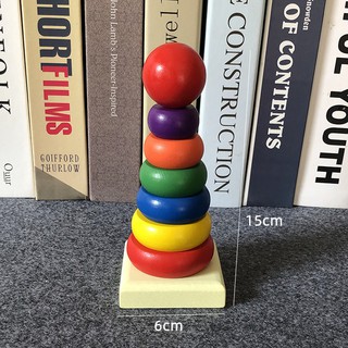 Tháp cầu vồng bằng gỗ cho bé