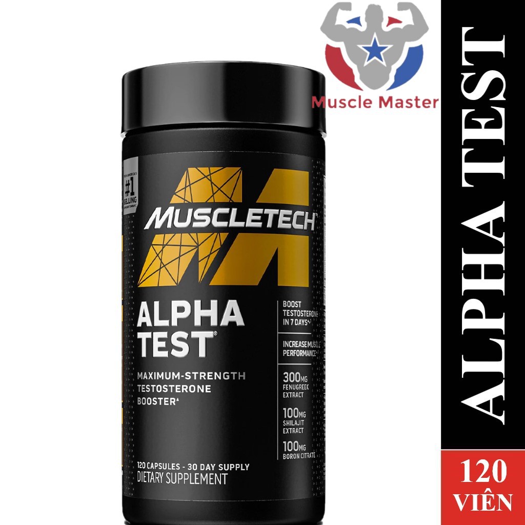 [MỚI] Thực Phẩm Bổ Sung Tăng Test Tốt Nhất MuscleTech Alpha Test 120 Viên