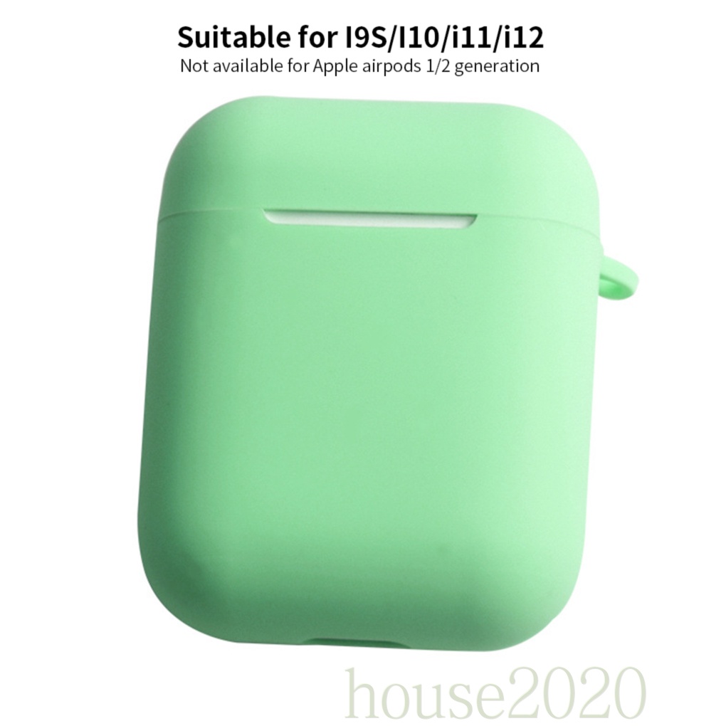 Vỏ bảo vệ hộp sạc tai nghe bluetooth thích hợp cho Airpods i9S/ i10/ i11/ i12 2020 bằng silicon tùy chọn màu sắc