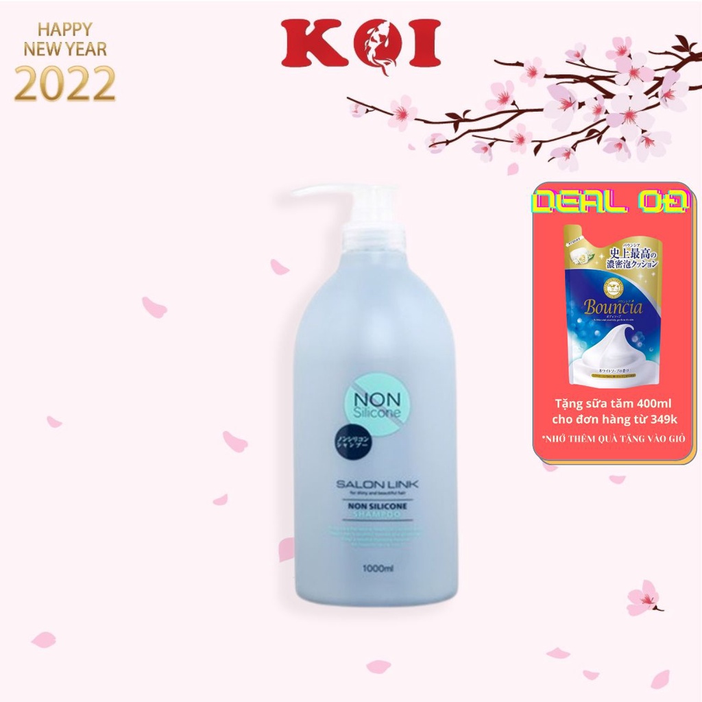 Dầu gội Kumano Salon Link Non Silicone không chứa Silicone siêu dưỡng và phục hồi tóc hư tổn 1000ML