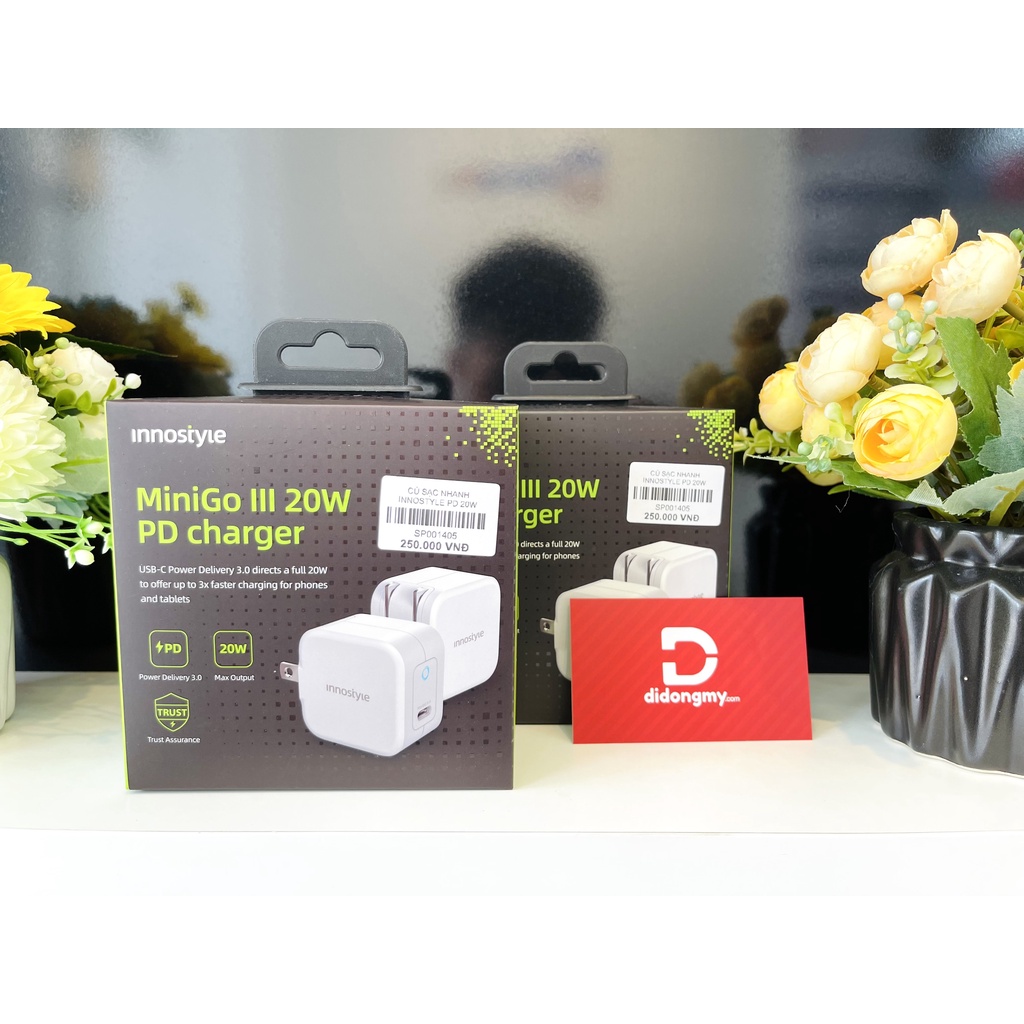 Sạc nhanh Innostyle 20W Mini III (Sạc siêu nhanh chuẩn Power Delivery PD 20W & QC 3.0)