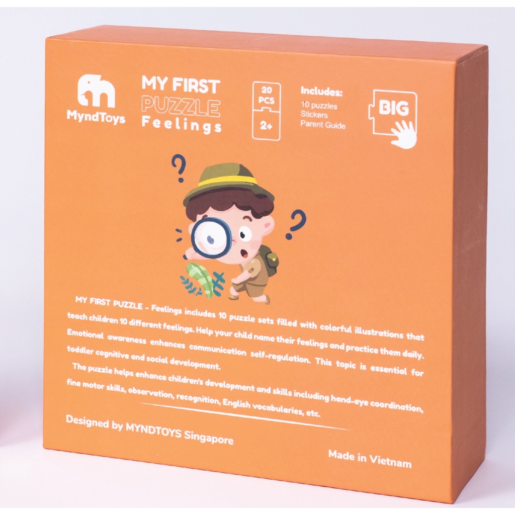 Đồ chơi Giáo dục MyndToys Ghép hình thông minh My First Puzzle – Feelings cho bé từ 2 tuổi