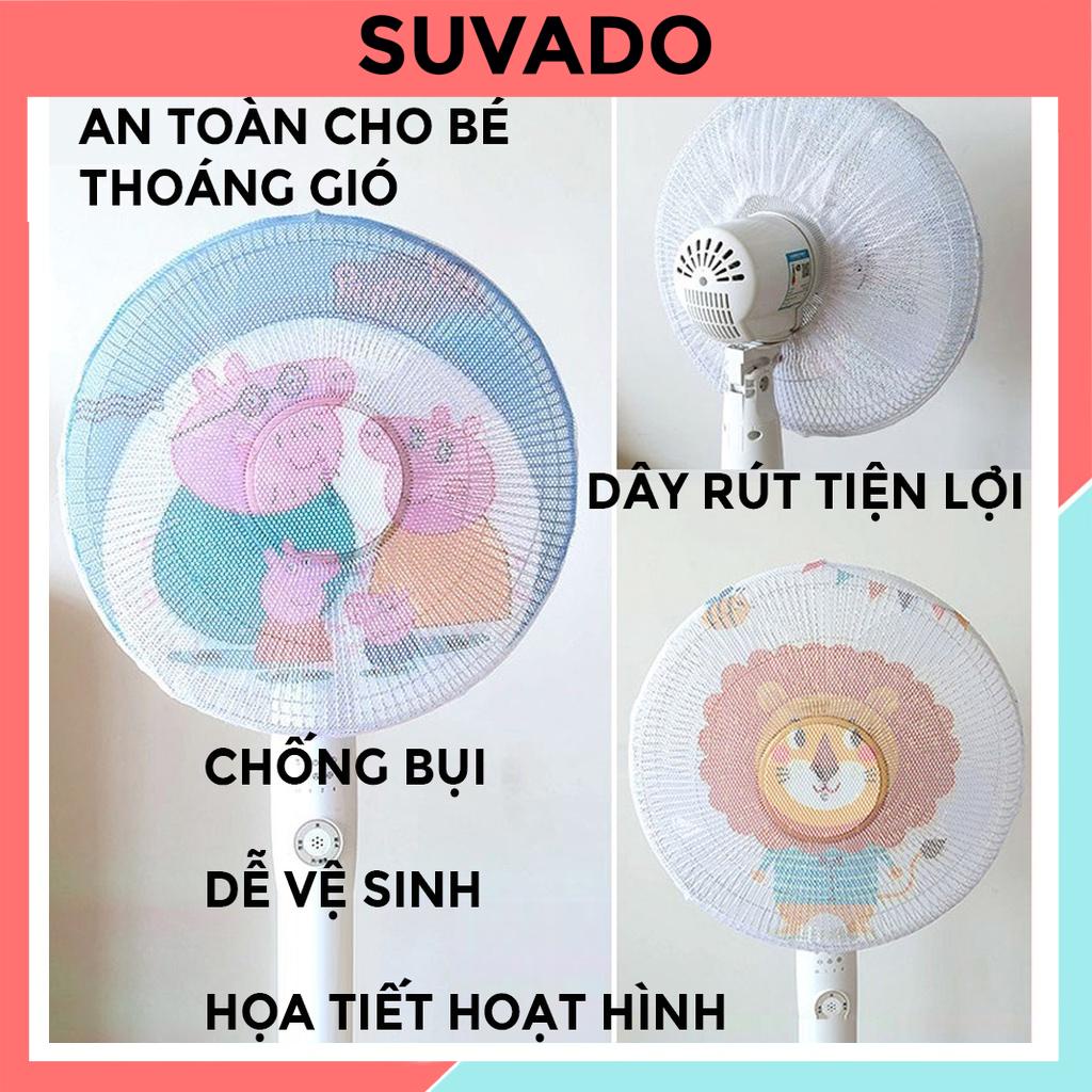 Lưới Bọc Quạt điện Có Dây Rút bảo vệ An Toàn Cho Bé Hoạt Hình Dễ Thương LBQ SUVADO