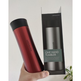 Bình giữ nhiệt Lock&Lock One Hand tumbler 400 ml Màu xanh