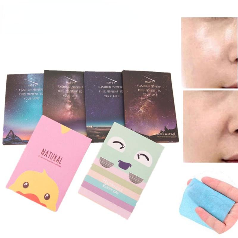 Set 50 Tờ Giấy Thấm Hút Dầu Làm Sạch Da Mặt Thu Nhỏ Lỗ Chân Lông Tự Nhiên