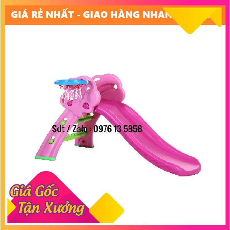 ( giá rẻ nhất )  Cầu trượt nhập khẩu cho bé TPHCM có bóng rổ