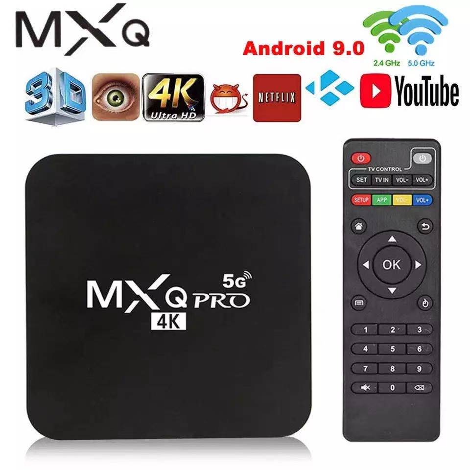 Đầu Tv Box Mxq Pro 4k 2 + 16gb Rk3229 Lõi Tứ Android 9.0 Và Phụ Kiện