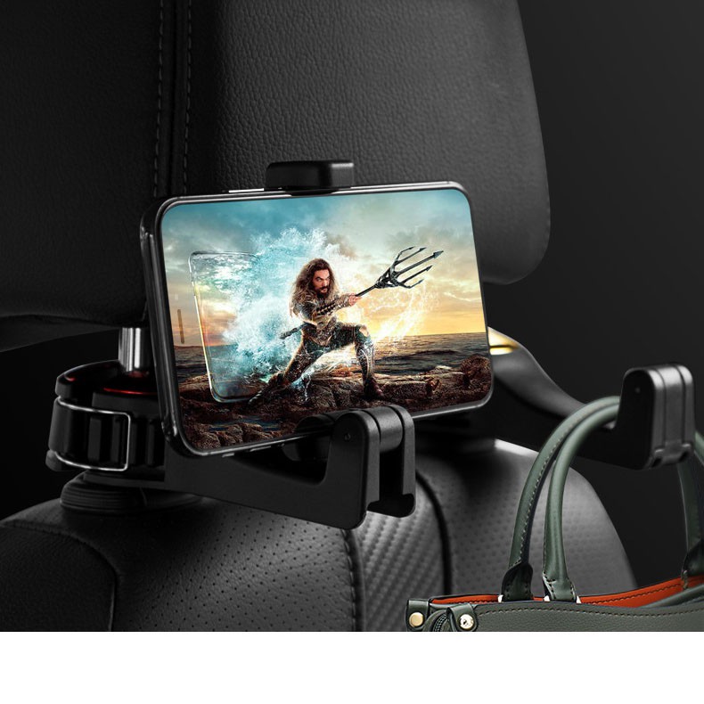Móc Treo Đồ Kiêm Giá Đỡ Điệu Thoại Ô Tô Xe Hơi TIỆN DỤNG