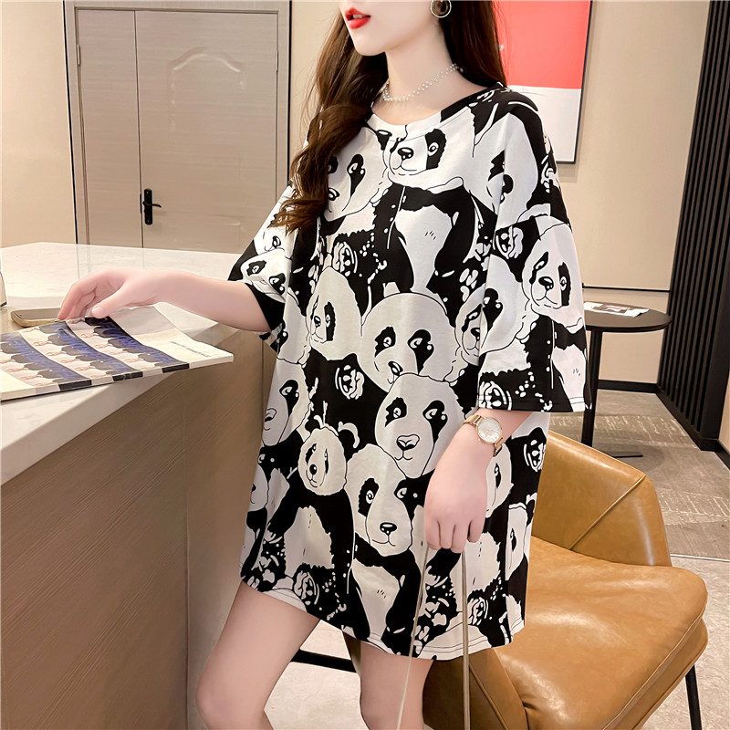 2021 new summer loose short-sleeved T-shirt women clothes plus size top half sleeve trend baju murah