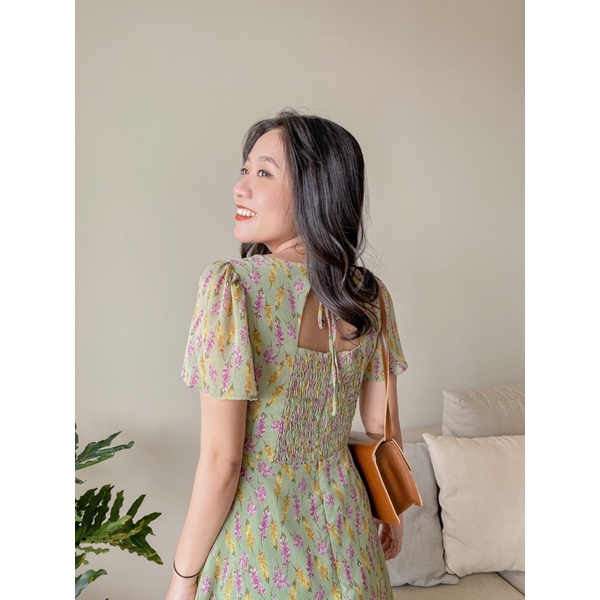 Đầm LISA - đầm cổ vuông tơ pháp | BigBuy360 - bigbuy360.vn