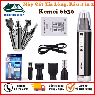 Máy cạo râu đa năng kiêm máy tỉa lông mũi kemei 6630, loại máy cạo đa năng 4 trong 1 cạo râu, tỉa lông mũi...