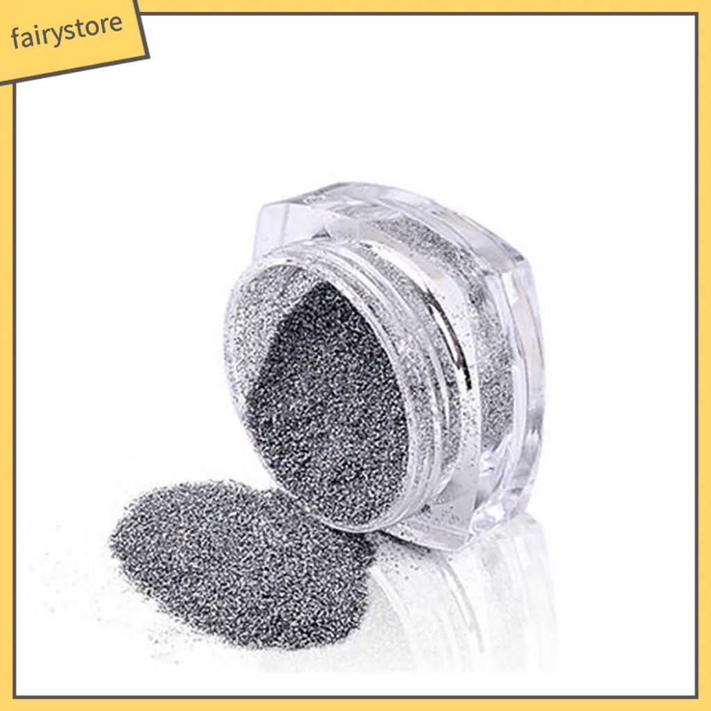Lọ bột kim tuyến lấp lánh sáng bóng kèm cọ dùng trang trí móng tay nghệ thuật độc đáo