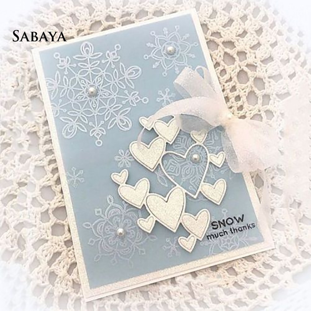 Khuôn Cắt Giấy Làm Từ Kim Loại Hình Trái Tim Cách Điệu Trang Trí Scrapbook