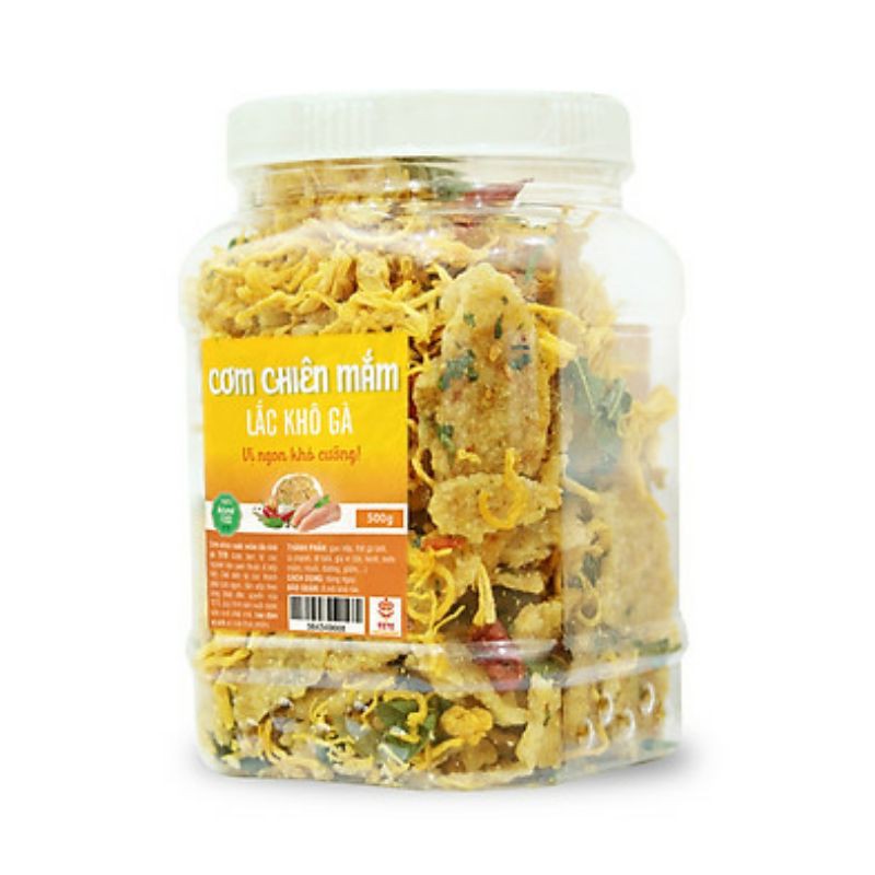 cơm cháy lắc khô gà lá chanh