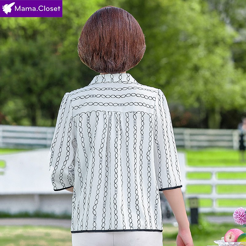 #Y641 ÁO SƠ MI GIẢ CỔ CÓ CÚC TAY LỬNG, SƠ MI CHO NGƯỜI TRUNG NIÊN, ÁO CHO MẸ, MẪU MỚI HOT NHẤT 2021