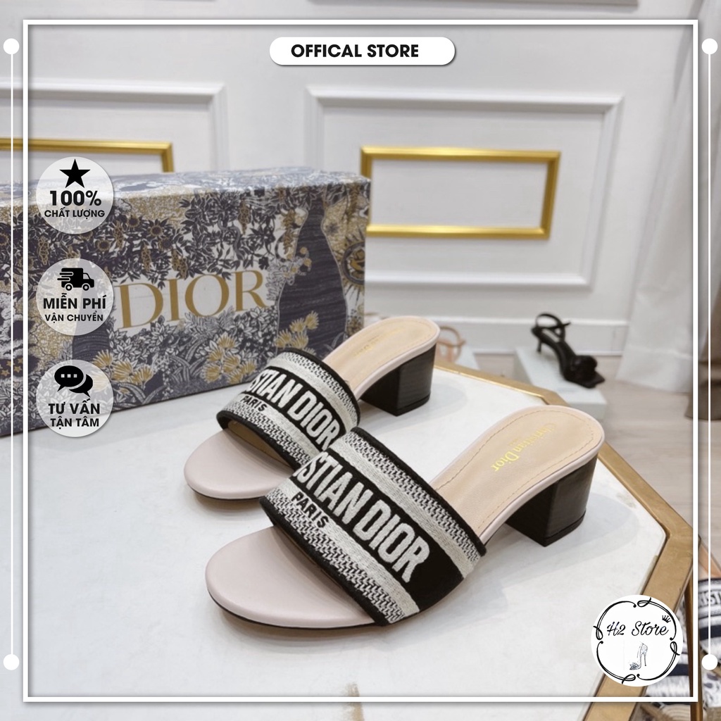 👠👟 Guốc jadior quai ngang gót vuông fullbox ⚡