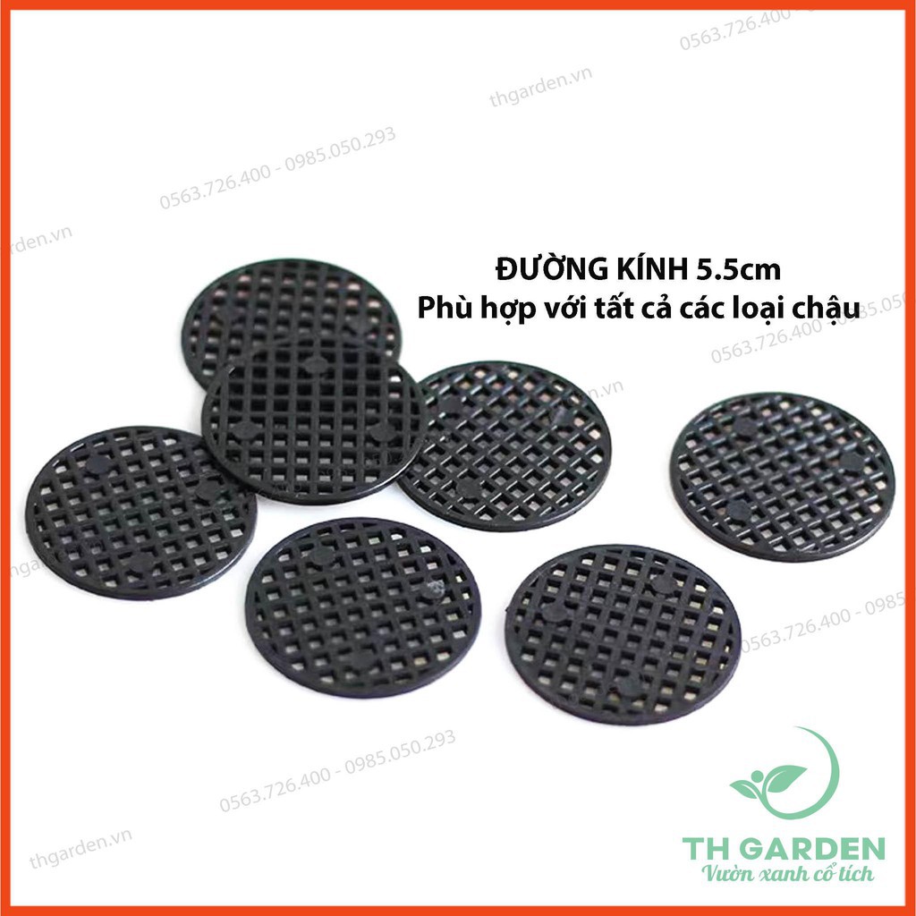 Tấm Nhựa Bịt Lỗ Lỗ Thoát Nước Chậu Cây - Chống Rò Rỉ Đất - Giúp Thoát Nước Thông Thoáng Khí