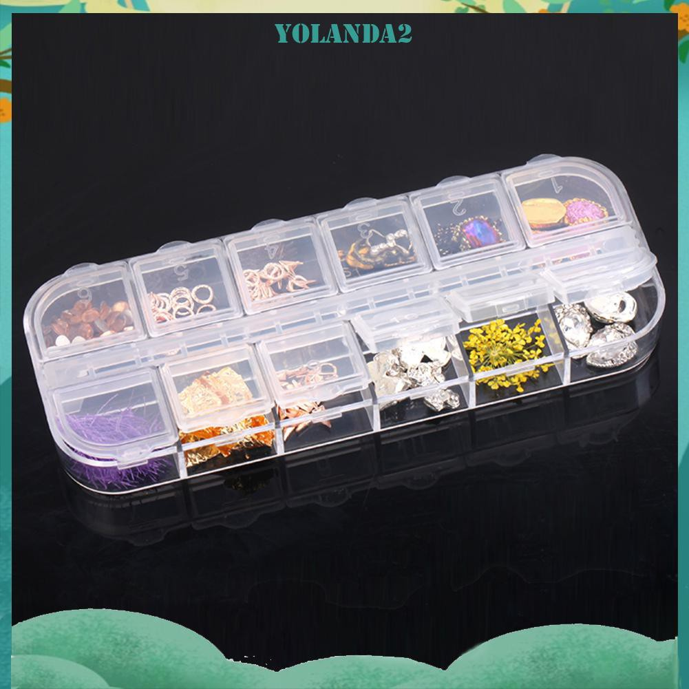 Hộp chia 12 ngăn đựng kim cương nhân tạo làm tranh đính đá